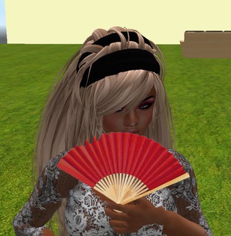 Second Life Marketplace - L&B Hand Fan Red