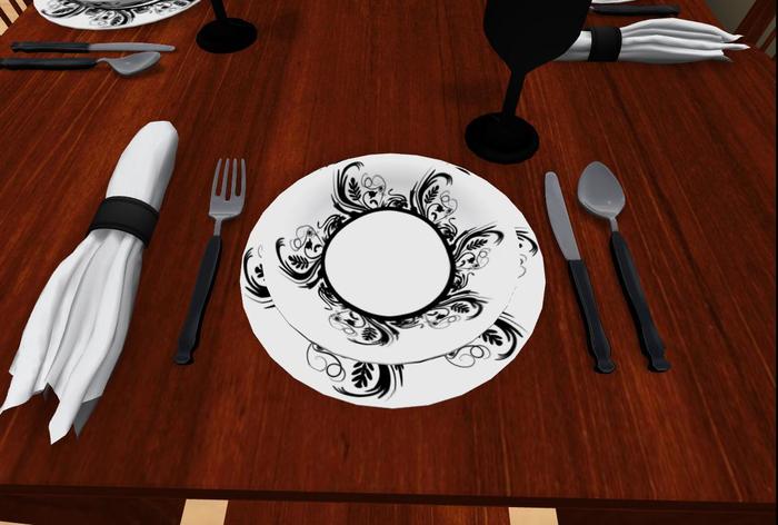 Black Swirl Dinnerware