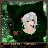 =^.^= Curious Kitties - Bouncy Ribbon Kitty Whiskers - Green