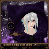 =^.^= Curious Kitties - Bouncy Ribbon Kitty Whiskers - Purple