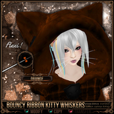 =^.^= Curious Kitties - Bouncy Ribbon Kitty Whiskers - Orange