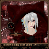 =^.^= Curious Kitties - Bouncy Ribbon Kitty Whiskers - Red