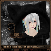 =^.^= Curious Kitties - Bouncy Ribbon Kitty Whiskers - Black
