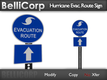 [BelliCorp] Hurricane Evacuation Route Sign