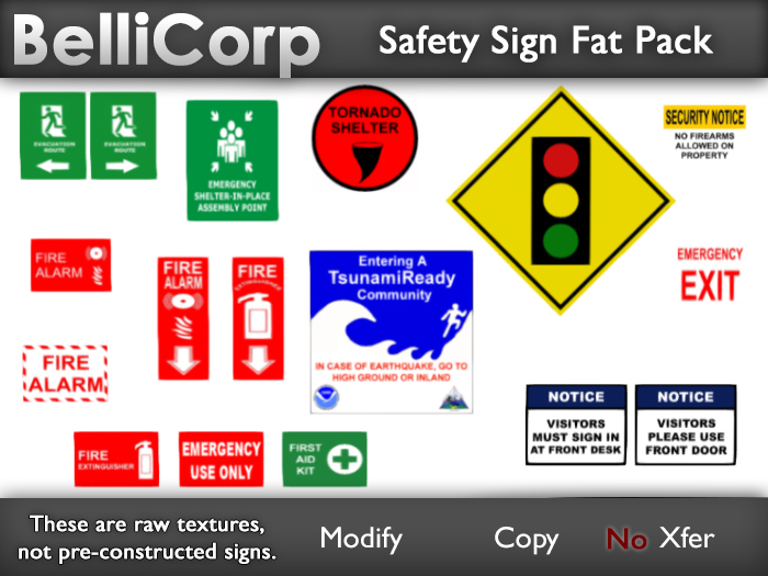 [BelliCorp] Safety Sign Fat Pack
