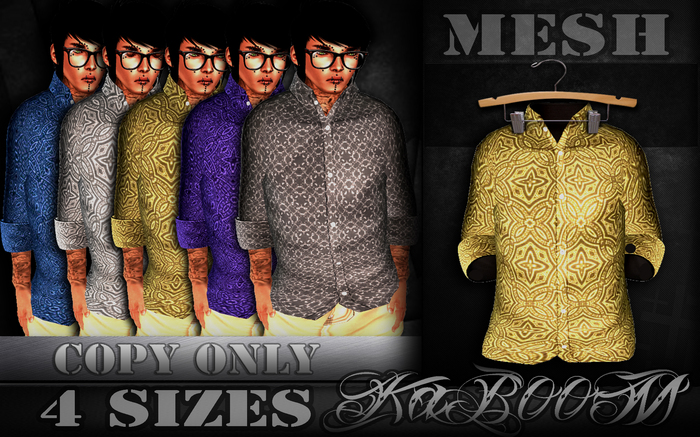 \\KB// MESH Dress Shirt Gold