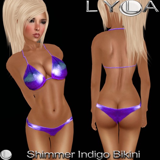 ! Lyla ! - Shimmer Indigo Bikini Set