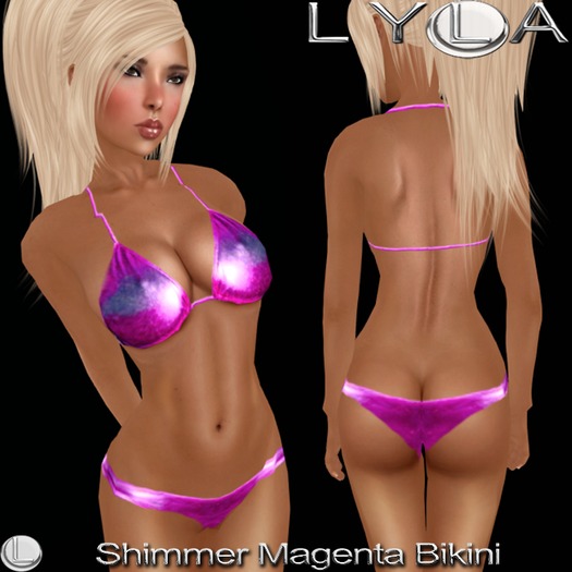 ! Lyla ! - Shimmer Magenta Bikini Set
