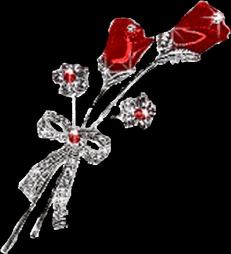 ANIMATED RED SPARKLING VALENTINES ROSES