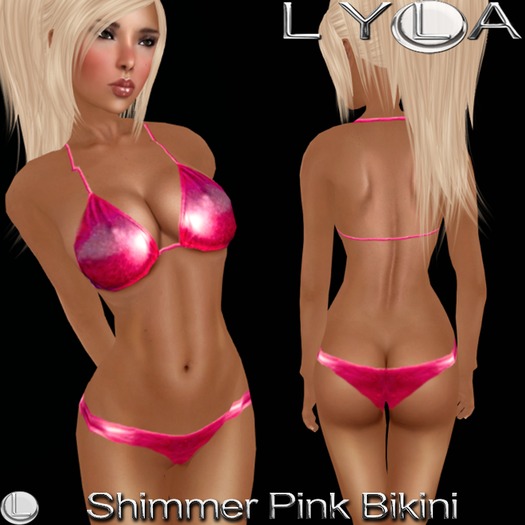 ! Lyla ! - Shimmer Pink Bikini Set