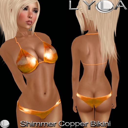 ! Lyla ! - Shimmer Copper Bikini Set