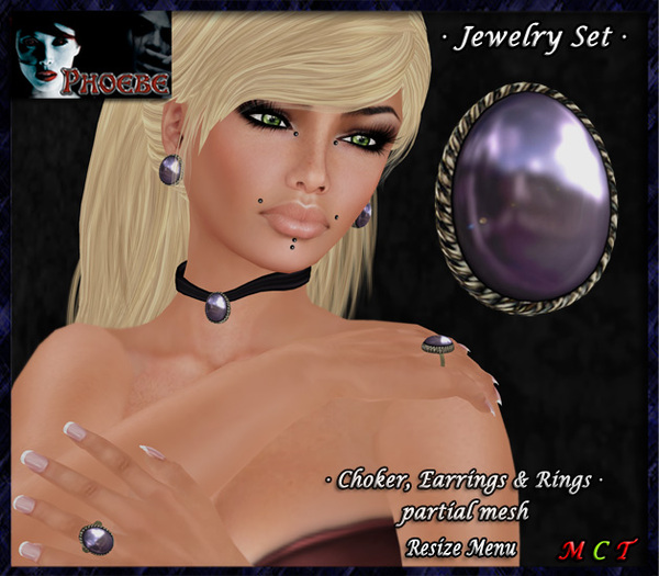 *P* Margot Jewelry Set ~Purple~ Partial Mesh
