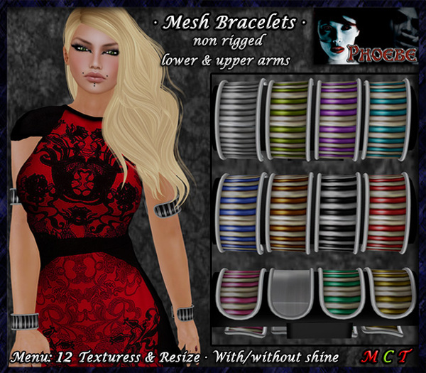 *P* Isis Mesh Bracelets ~12 Stripes~