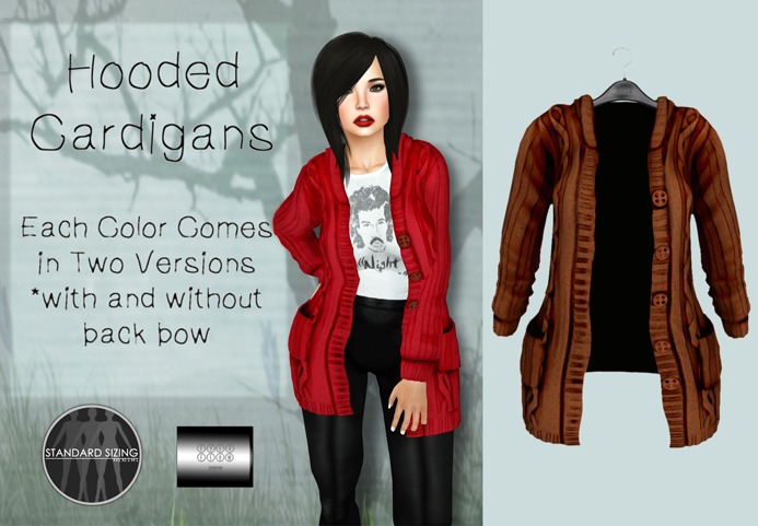 Hooded Cardigan "brown" (mesh) - even.flow