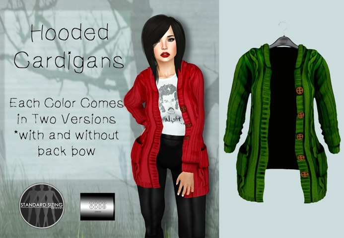 Hooded Cardigan "dark green" (mesh) - even.flow