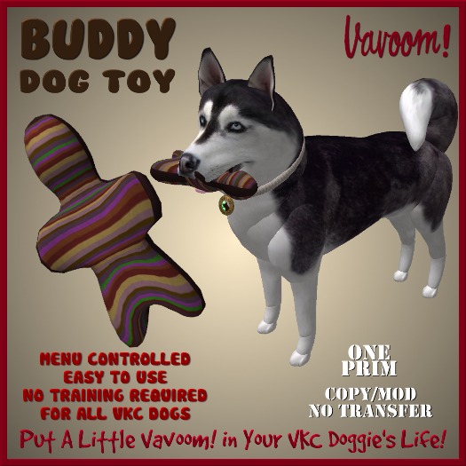 Buddy-Brown Pet Toy By Vavoom! Boxed - Toys and Accessories for Virtual Kennel Club (VKC®) Pets - No Training Required