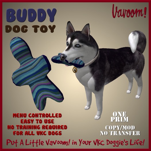 Buddy-Blue Pet Toy By Vavoom! Boxed - Toys and Accessories for Virtual Kennel Club (VKC®) Pets - No Training Required