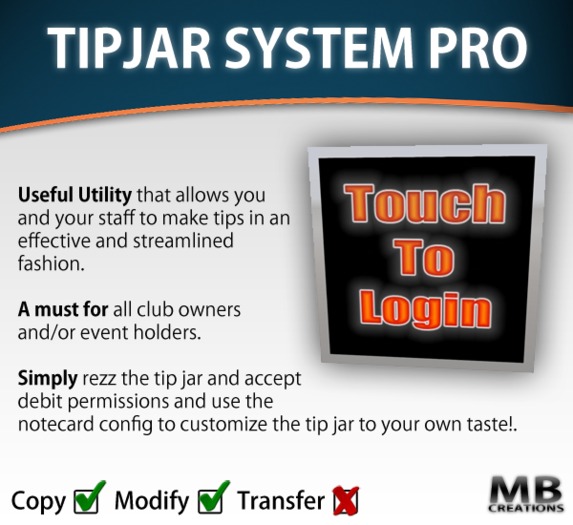 TipJar System Pro v3.0 (commission free!)