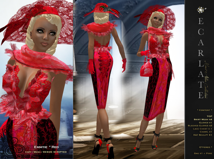 Emmyie - Red -  Dress Gown Formal - Robe