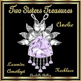TST - ANELIE LAVENDER AMETHYST NECKLACE SILVER