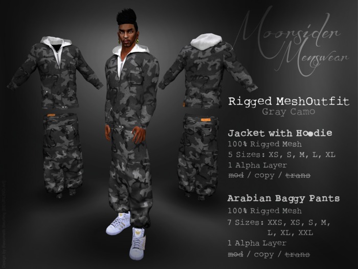 [Moorsider] - Outfit - Gray Camo