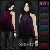 :::Sn@tch Mesh Sienna Sequin Halter (DEMOS):::