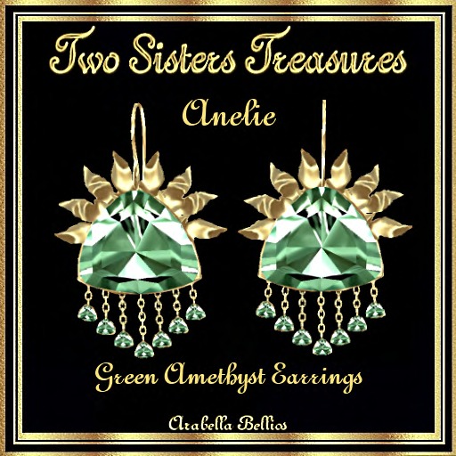 TST - ANELIE GREEN AMETHYST EARRINGS YG