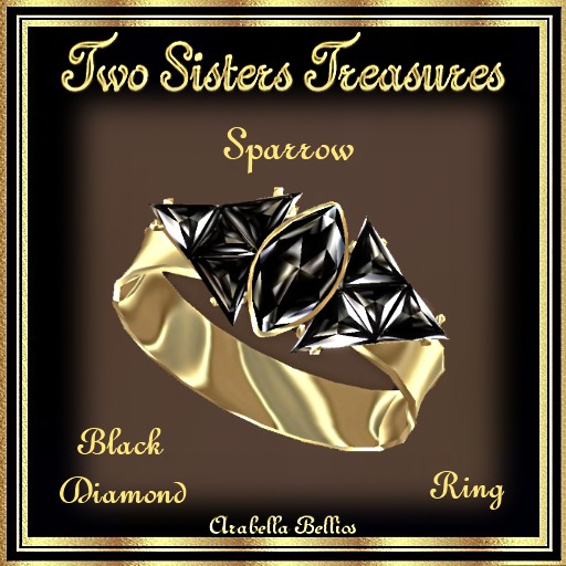 TST - SPARROW BLACK DIAMOND RING YG