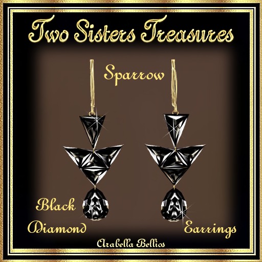 TST - SPARROW BLACK DIAMOND EARRINGS YG