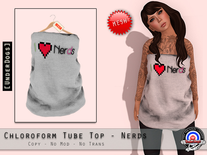 [UnderDogs] - Chloroform Tube Top - Nerds  - Mesh  