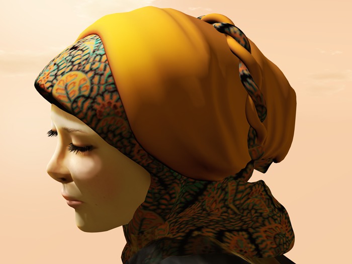 Virtual Hijab "Amar" Short, +HUD thousands colors posibilities (BOX)