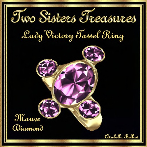 TST - LADY VICTORIA TASSEL MAUVE DIAMOND RING YG