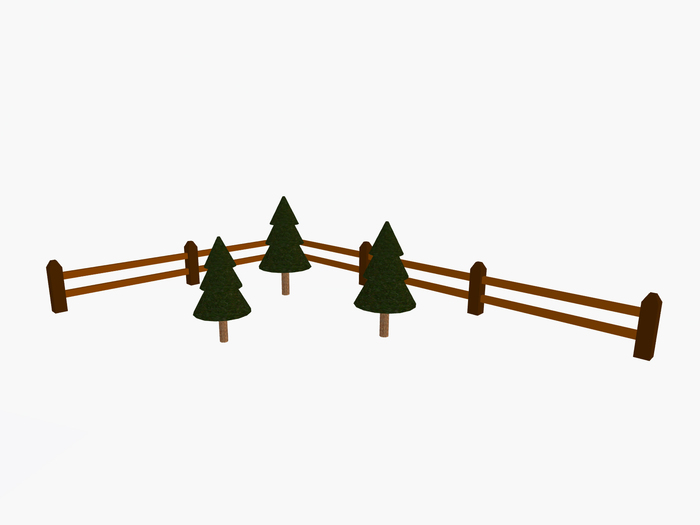 Railway Accessory Pack - Fence and Trees