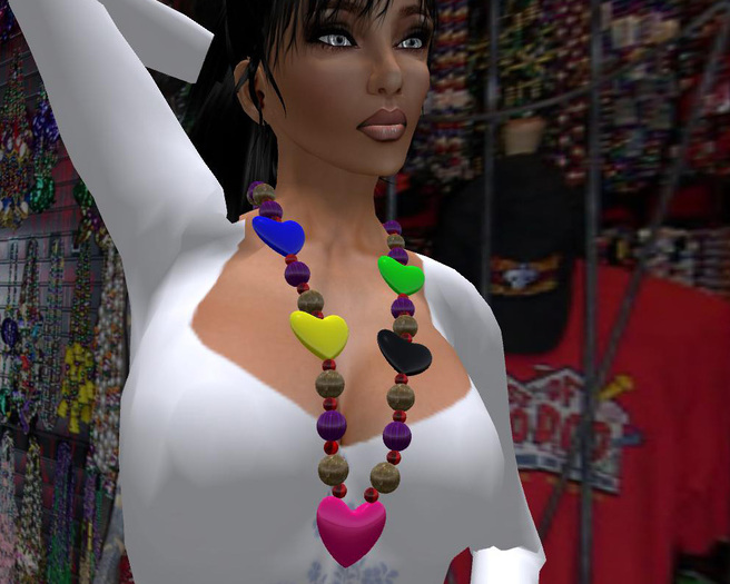 Mardi Gras Heart Beads