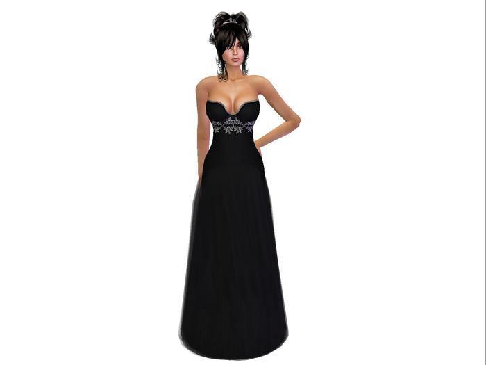 Zennya's Closet Lacey Black Gown