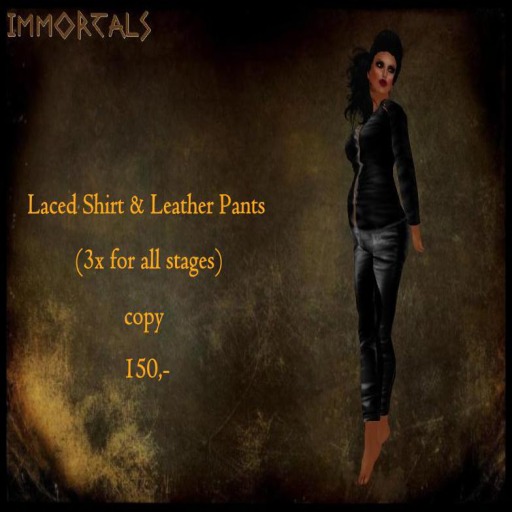IMMORTALS LACED SHIRT & LEATHER PANTS