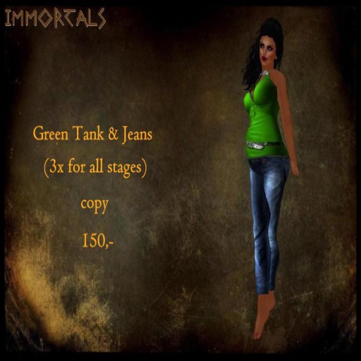 IMMORTALS GREEN TANK & JEANS