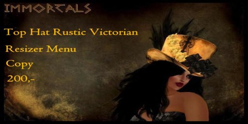 IMMORTALS TOP HAT RUSTIC VICTORIAN