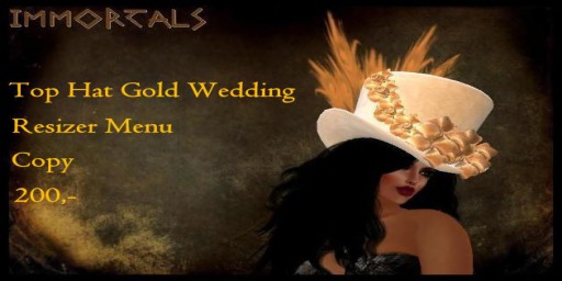 IMMORTALS TOP HAT GOLD WEDDING