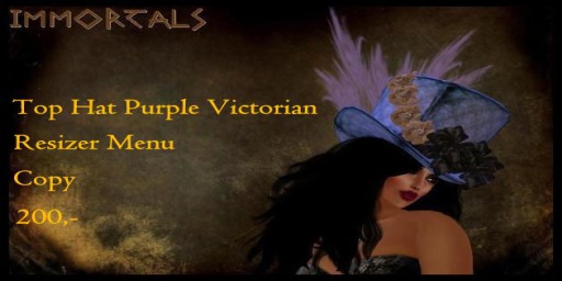 IMMORTALS TOP HAT PURPLE VICTORIAN