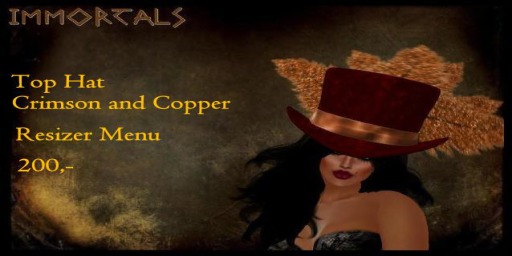 IMMORTALS TOP HAT COPPER & CRIMSON