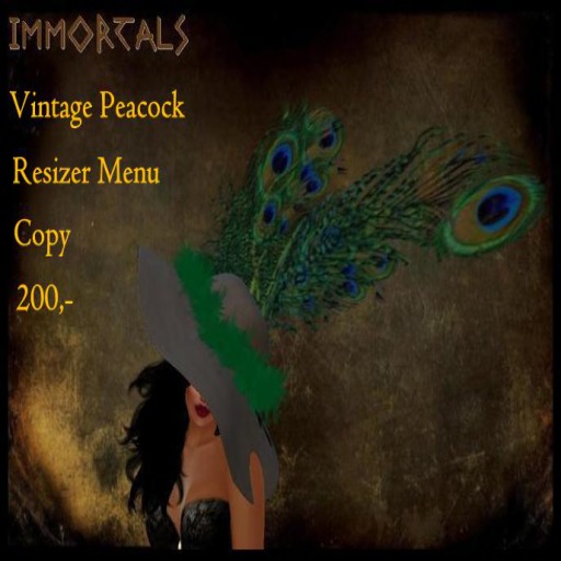 IMMORTALS VINTAGE PEACOCK HAT
