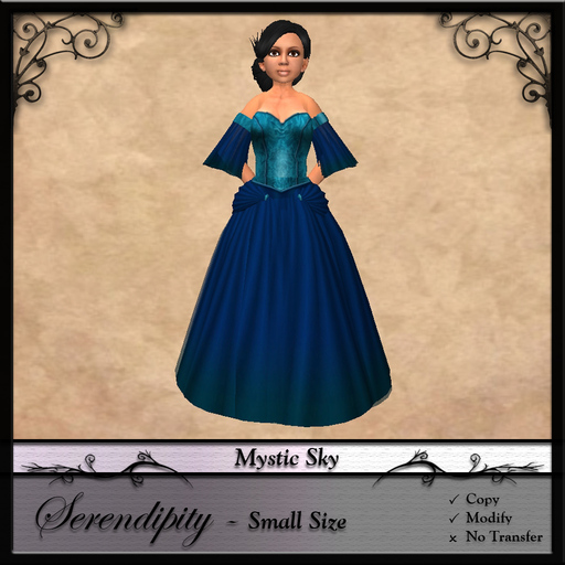Children / Child / Tiny Sized Gown by ~Mystic Sky~ Small Serendipity Gown: Blue 