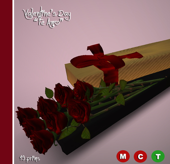.::J&K::. Valentine's Day Roses in box "Te Amo"