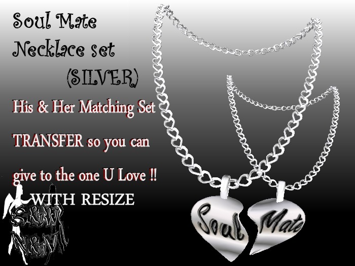 S&W SILVER SOUL MATE NECKLACE SET