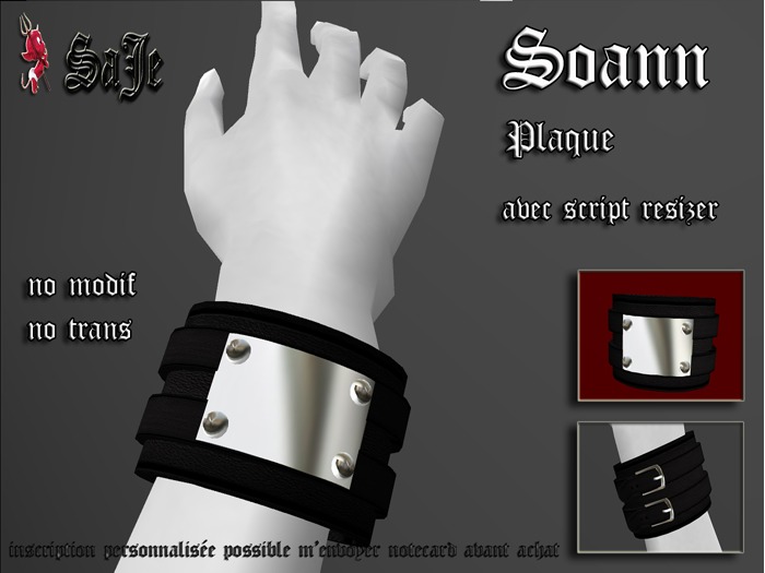 Bracelet *SaJe* Soann plaque