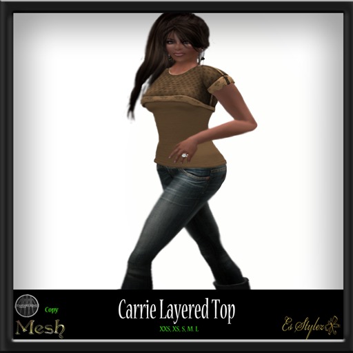 {Es Stylez} Carrie Layered Top - Bronze