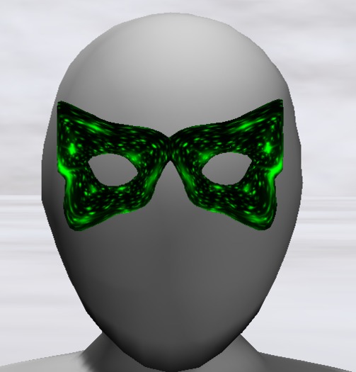 CELEBRATION MASK GREEN SPARKLE 