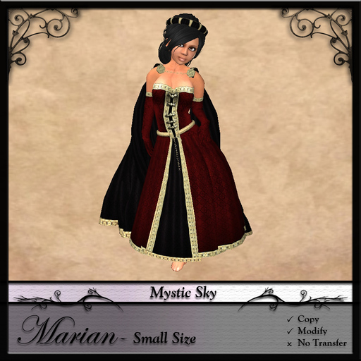 Children / Child / Tiny Sized Gown by ~Mystic Sky~ Small Marian Gown: Ruby