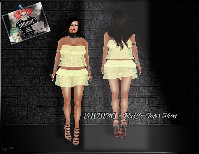 [I][I][M] - Ruffle Top+Skirt Yellow 